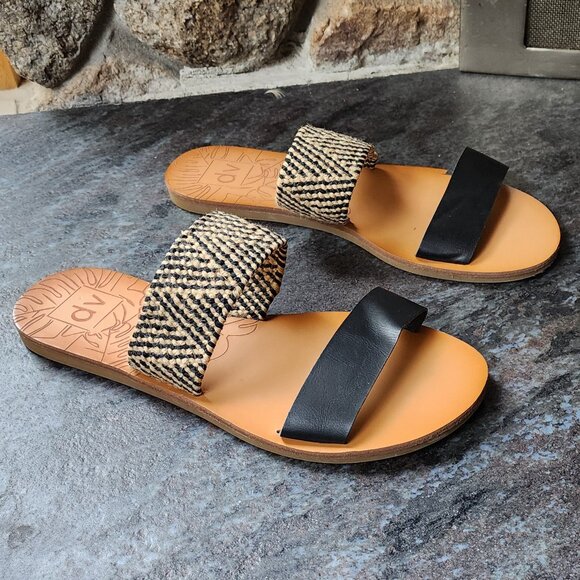 DV by Dolce Vita Daedra Woven Stretch Two Band Slide Sandals Size 9 - Picture 8 of 11